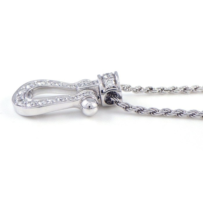 フレッド FRED ネックレス フォース10 ミディアム パヴェ ダイヤモンド K18WG 【中古】