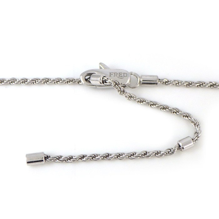 フレッド FRED ネックレス フォース10 ミディアム パヴェ ダイヤモンド K18WG 【中古】
