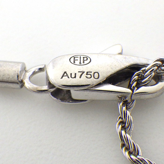 フレッド FRED ネックレス フォース10 ミディアム パヴェ ダイヤモンド K18WG 【中古】