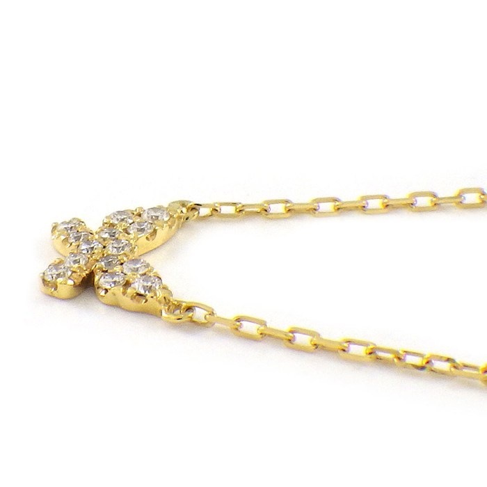 アーカー AHKAH ネックレス バタフライ VC0163010100 パヴェ ダイヤモンド 計0.06ct K18YG 【中古】