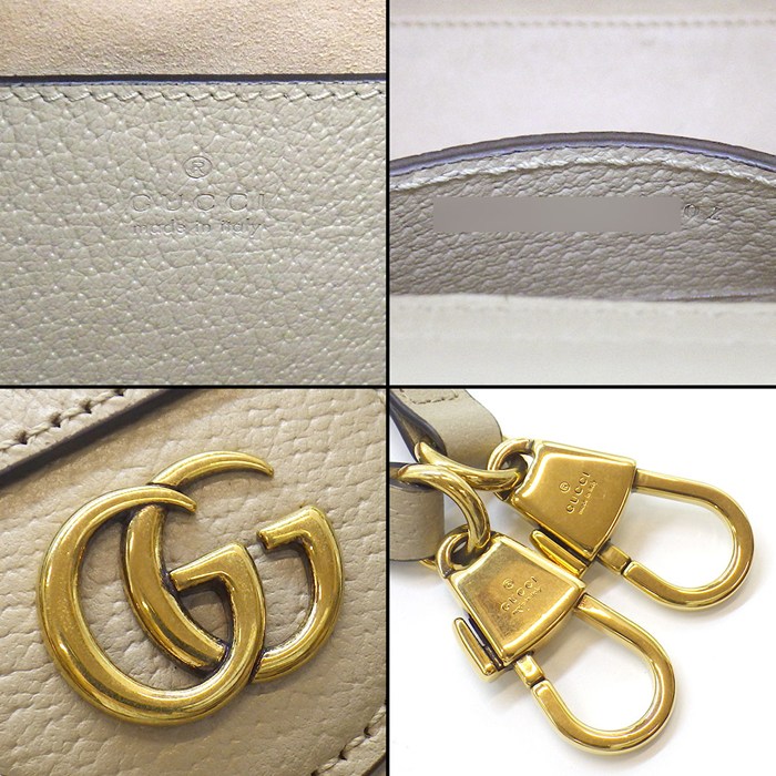 グッチ GUCCI ハンドバッグ/ショルダーバッグ ダイアナ スモール トートバッグ 702732 ベージュ レザー ゴールド金具 【中古】