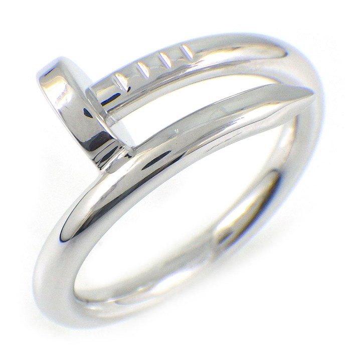  カルティエ Cartier リング ジュストアンクル クラシック B4099255 釘モチーフ K18WG 15号 / #55 【箱・保付き】 【中古】
