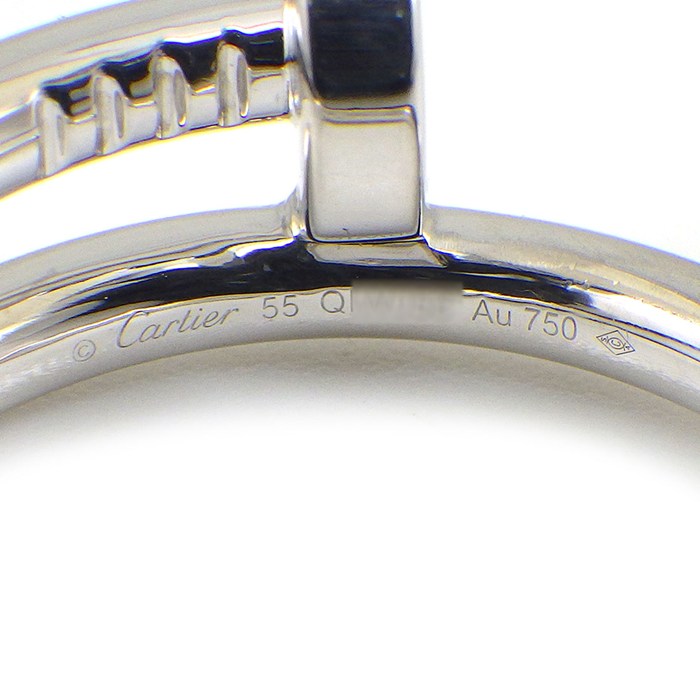  カルティエ Cartier リング ジュストアンクル クラシック B4099255 釘モチーフ K18WG 15号 / #55 【箱・保付き】 【中古】