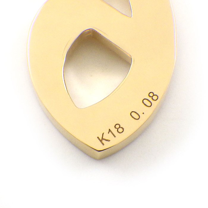 【ダイヤモンド】 ペンダントトップ 数字 モチーフ ナンバー 6 ダイヤモンド 計0.08ct K18YG