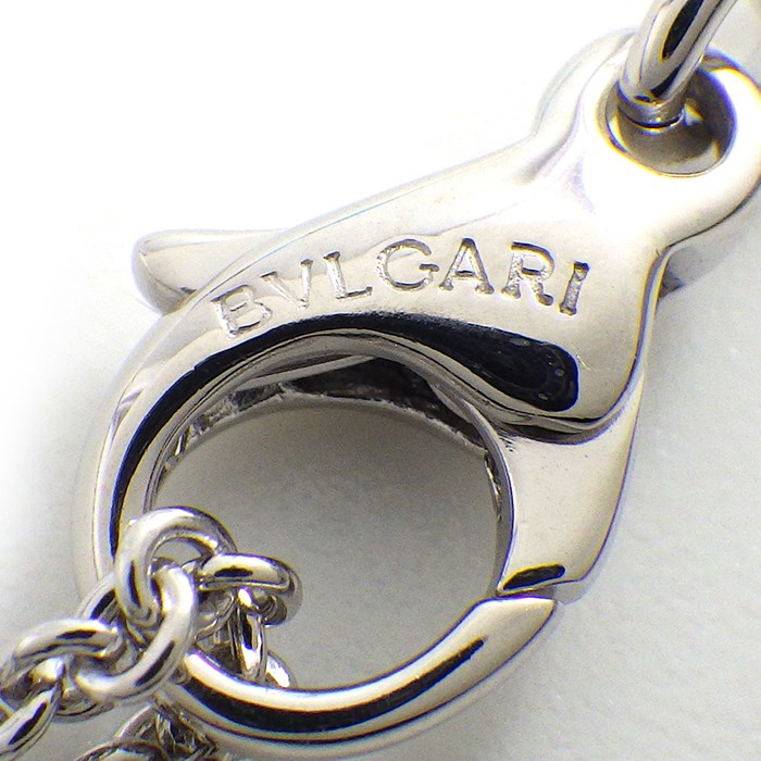 ブルガリ BVLGARI ネックレス B-zero1 ビーゼロワン エレメント スウィング ドロップ ロゴ アメジスト ブルー トパーズ K18WG 【中古】