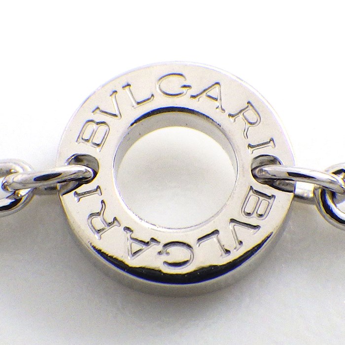 ブルガリ BVLGARI ネックレス B-zero1 ビーゼロワン エレメント スウィング ドロップ ロゴ アメジスト ブルー トパーズ K18WG 【中古】
