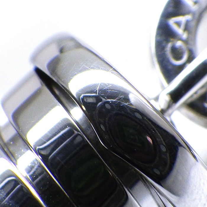 ブルガリ BVLGARI ネックレス B-zero1 ビーゼロワン エレメント スウィング ドロップ ロゴ アメジスト ブルー トパーズ K18WG 【中古】