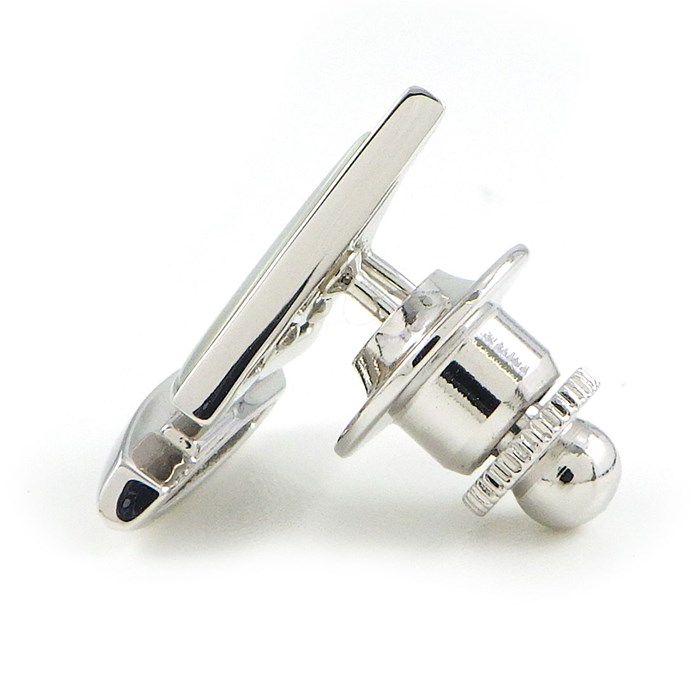 ミキモト MIKIMOTO ピンブローチ ヨット モチーフ ホワイト シェル ブラック シェル K18WG 黒 白 【中古】