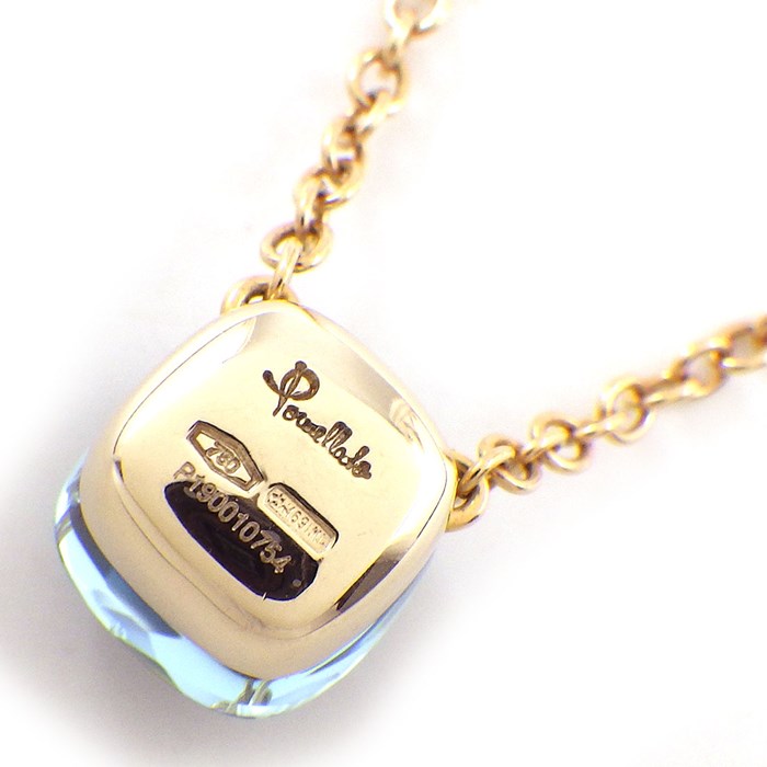 ポメラート Pomellato ネックレス ヌード プチ PCB6010_O6000_000OY スクエア クッションカット ブルートパーズ K18PG 【中古】