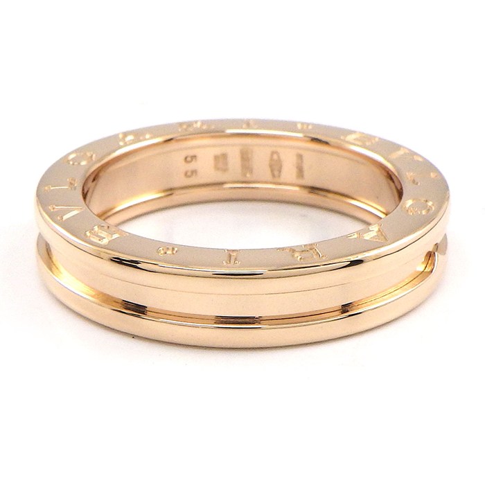 ブルガリ BVLGARI リング B-zero1 ビーゼロワン XS 335996 1バンド ロゴ K18PG 15号 / #55 【中古】
