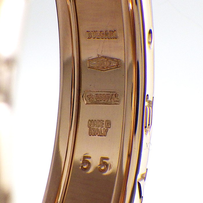 ブルガリ BVLGARI リング B-zero1 ビーゼロワン XS 335996 1バンド ロゴ K18PG 15号 / #55 【中古】