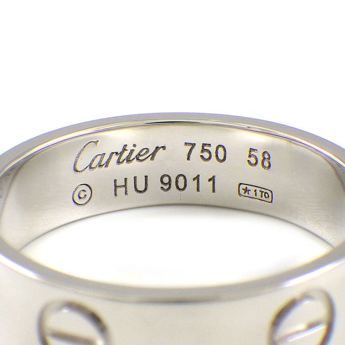 カルティエ Cartier リング ラブ B4084758 K18WG 17.5号 / #58 【中古】