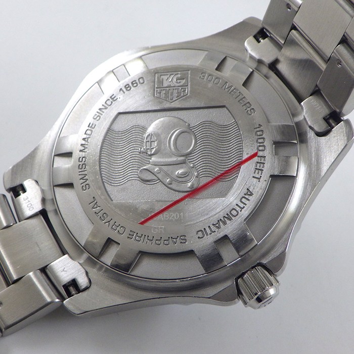タグ・ホイヤー TAG Heuer 腕時計 アクアレーサー WAB2011.BA0803 2000シリーズ デイト 回転ベゼル 夜光インデックス 夜光針 サンレイ ブルー文字盤 SS 自動巻き 【OH済み】 【中古】