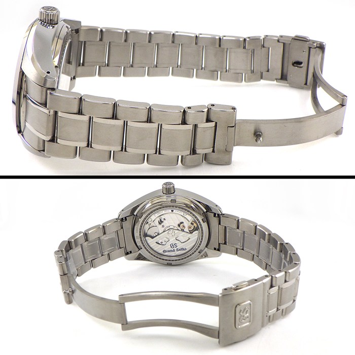 グランドセイコー Grand Seiko 腕時計 ヘリテージコレクション SBGA211/9R65-0AE0 デイト 裏スケ パワーリザーブ表示 雪白 ホワイト文字盤 チタン スプリングドライブ 【中古】