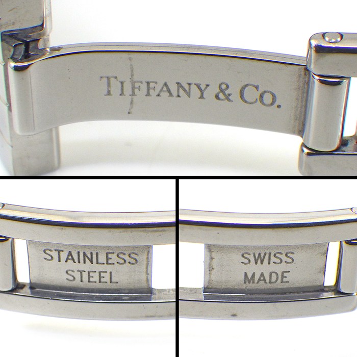 ティファニー Tiffany & Co. 腕時計 クラシック レクタングル ホワイト文字盤 ローマンインデックス SS クオーツアナログ 【中古】