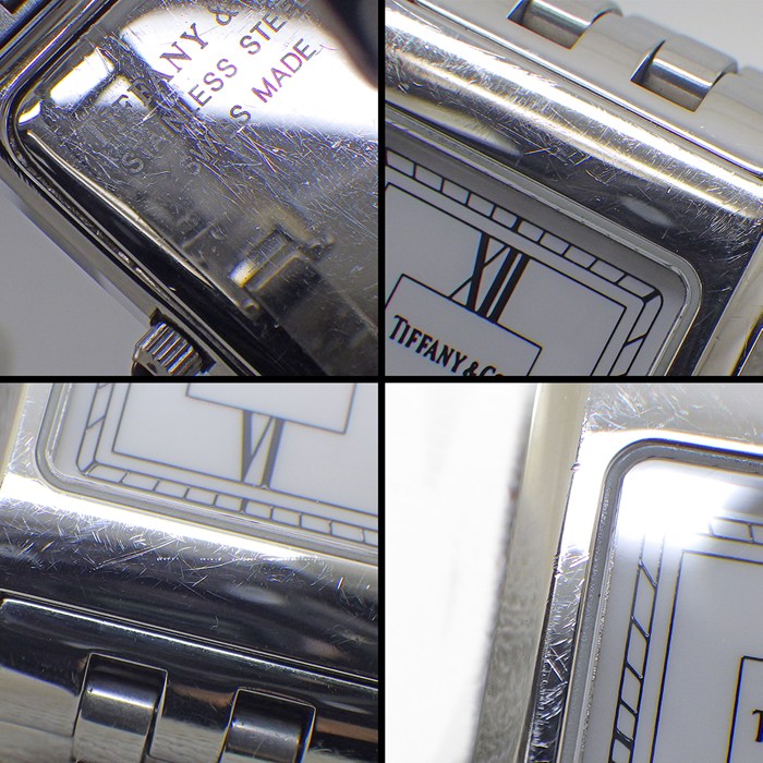 ティファニー Tiffany & Co. 腕時計 クラシック レクタングル ホワイト文字盤 ローマンインデックス SS クオーツアナログ 【中古】
