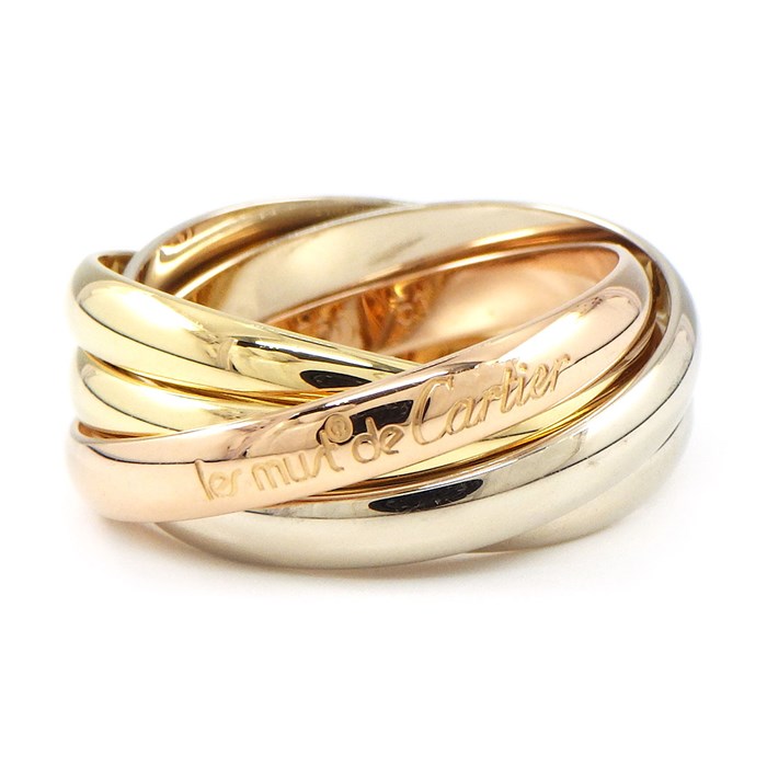 カルティエ Cartier】リング トリニティ 5連 5ロウ スリーカラー K18PG 