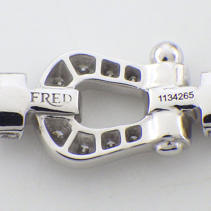 フレッド FRED ブレスレット フォース10 スモール パヴェ 14ポイント ダイヤモンド 計0.06ct K18WG 【中古】