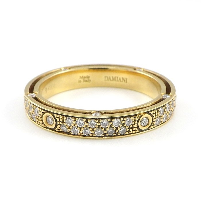 ダミアーニ DAMIANI リング D.SIDE ディ・サイド 20086866_c 20087301 マリッジ バンド パヴェ フルエタニティ ダイヤモンド 0.64ct K18YG 15号 【中古】
