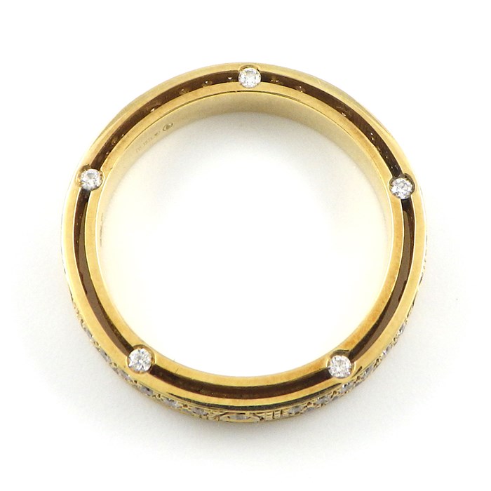 ダミアーニ DAMIANI リング D.SIDE ディ・サイド 20086866_c 20087301 マリッジ バンド パヴェ フルエタニティ ダイヤモンド 0.64ct K18YG 15号 【中古】