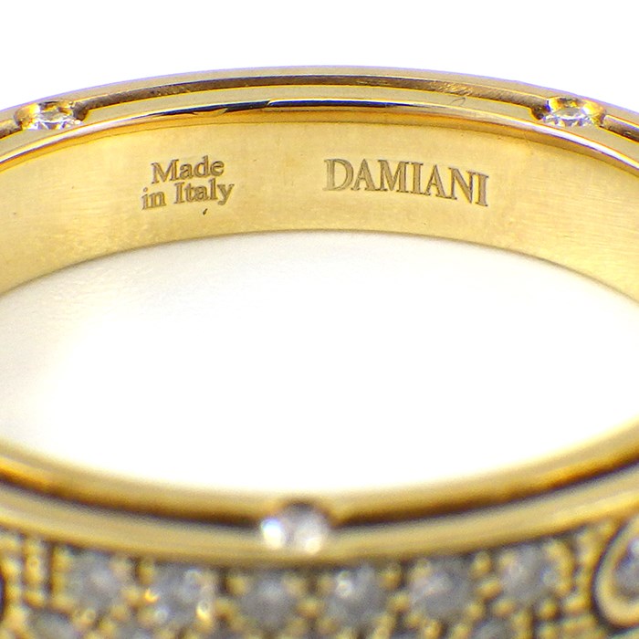 ダミアーニ DAMIANI リング D.SIDE ディ・サイド 20086866_c 20087301 マリッジ バンド パヴェ フルエタニティ ダイヤモンド 0.64ct K18YG 15号 【中古】