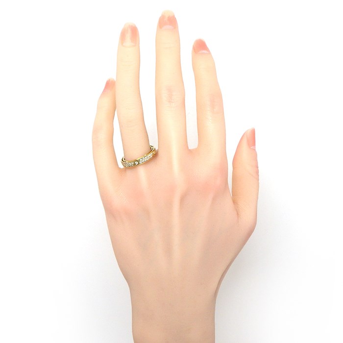 ダミアーニ DAMIANI リング D.SIDE ディ・サイド 20086866_c 20087301 マリッジ バンド パヴェ フルエタニティ ダイヤモンド 0.64ct K18YG 15号 【中古】