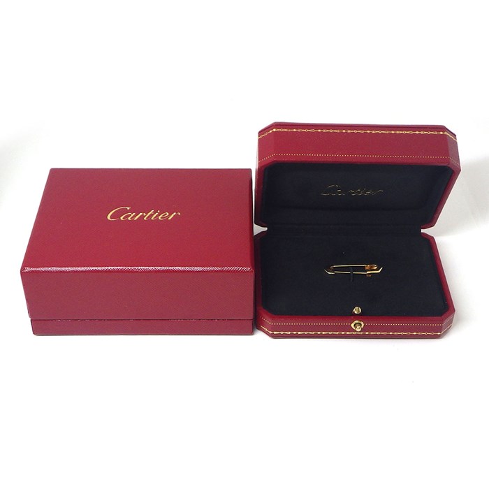 カルティエ Cartier ブローチ アントルラセ C2 2C ピンブローチ 安全ピン K18YG 【中古】