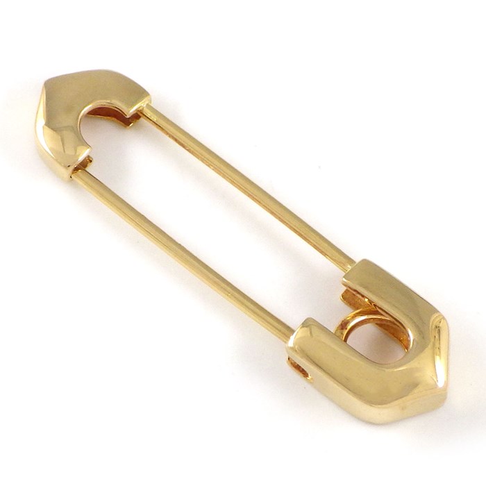 カルティエ Cartier ブローチ アントルラセ C2 2C ピンブローチ 安全ピン K18YG 【中古】