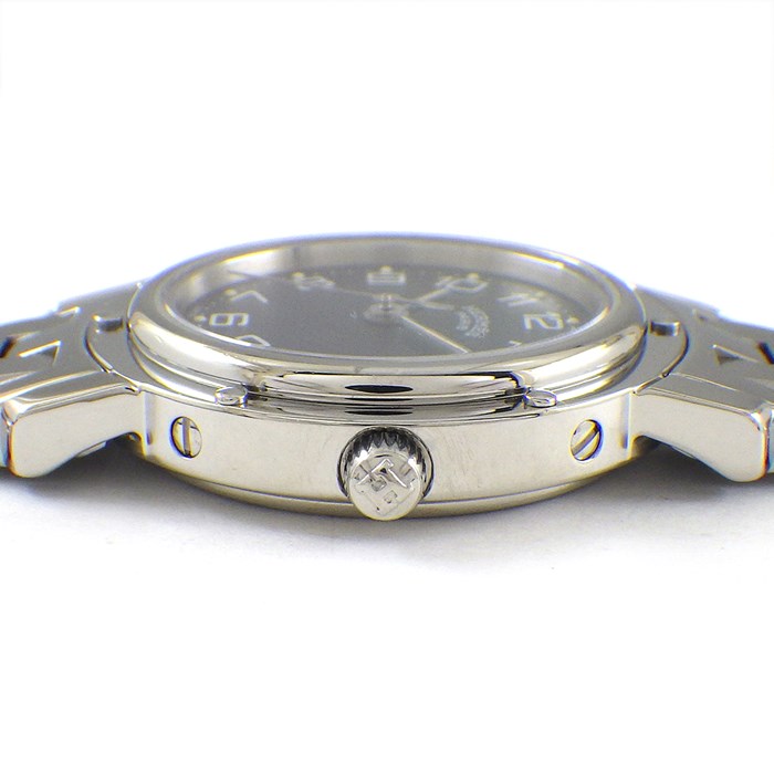 エルメス HERMES 腕時計 クリッパー CL4.210 デイト サンレイ ブルー文字盤 SS クオーツアナログ 【中古】
