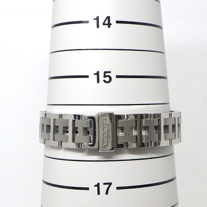 エルメス HERMES 腕時計 クリッパー CL4.210 デイト サンレイ ブルー文字盤 SS クオーツアナログ 【中古】