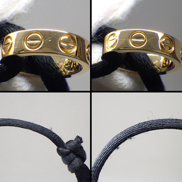 カルティエ Cartier ブレスレット ラブブレス K18YG ブラック コットンコード 【箱・保付き】 【中古】