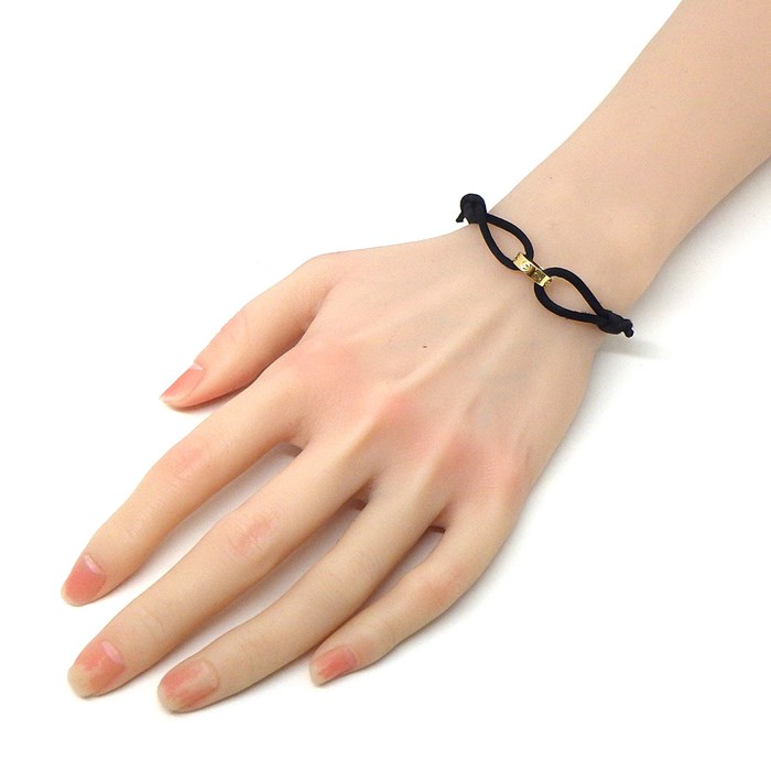 カルティエ Cartier ブレスレット ラブブレス K18YG ブラック コットンコード 【箱・保付き】 【中古】