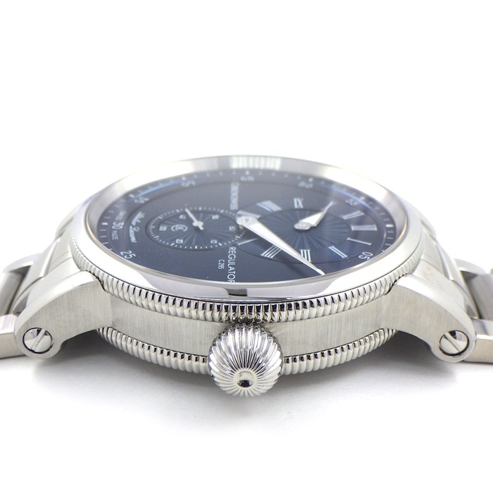 クロノスイス CHRONOSWISS 腕時計 レギュレーター クラシック 41mm CH-8773-BL/SO スモールセコンド 裏スケ 夜光針 ネイビー文字盤 SS 自動巻き 【箱・保付き】 【中古】