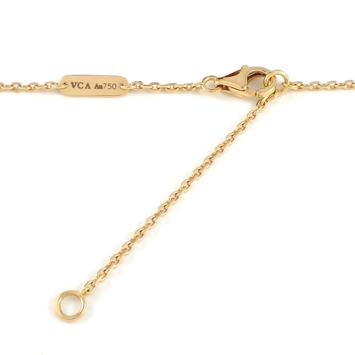 ヴァンクリーフ＆アーペル Van Cleef & Arpels ネックレス ヴィンテージアルハンブラ 2011年 クリスマス ホリデー限定モデル カーネリアン 1ポイント ダイヤモンド K18PG 【箱・保付き】 【中古】