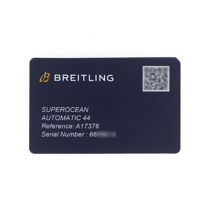 ブライトリング Breitling 腕時計 スーパーオーシャン オートマチック 44 A17376211L2A1 夜光針/インデックス 回転式ベゼル ホワイト&ターコイズブルー文字盤 メタルブレス SS 自動巻き 【箱・保付き】 【中古】