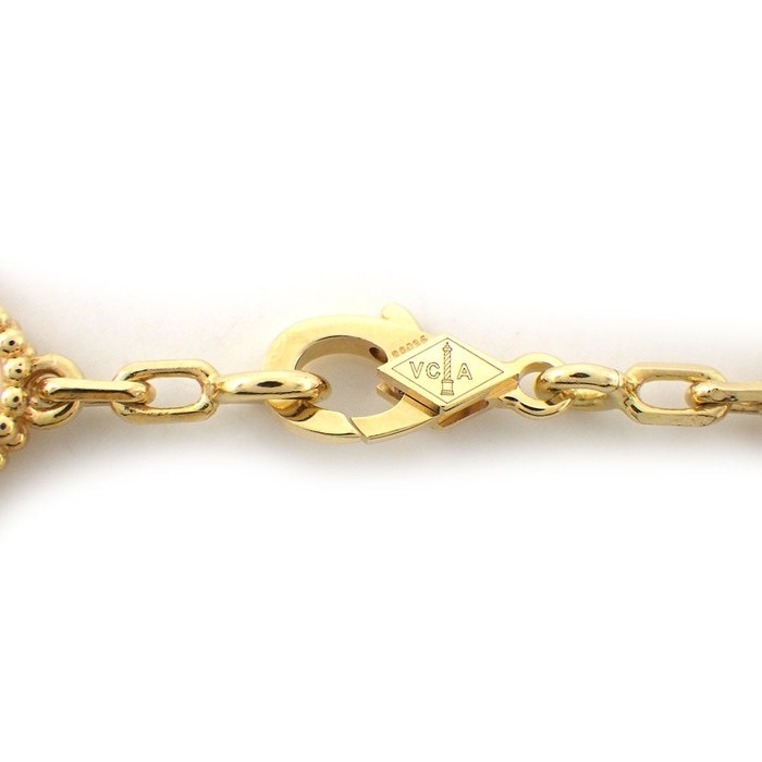 ヴァンクリーフ&アーペル Van Cleef & Arpels ブレスレット ヴィンテージアルハンブラ 5モチーフ VCARA41800 ホワイト シェル K18YG 【中古】