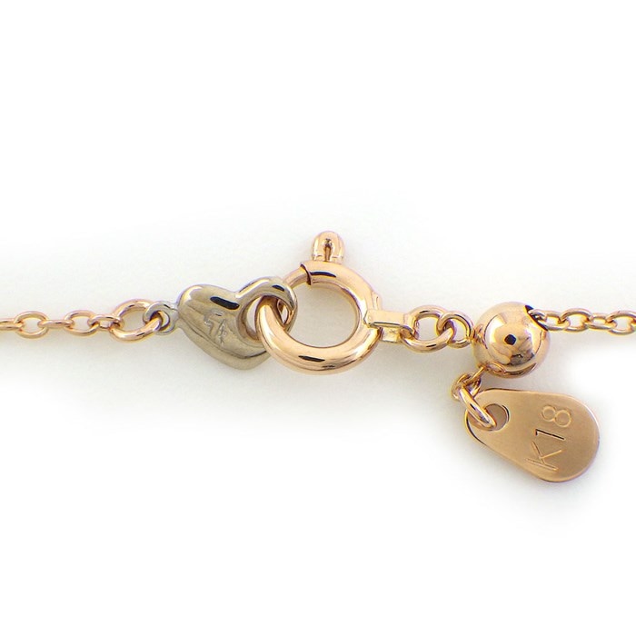 セイレーンアズーロ K18 ホワイトゴールド ハートパヴェネックレス