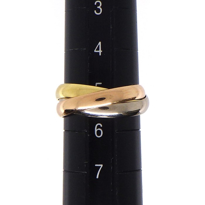 希少【付属品完備】カルティエ トリニティリング ピンキーリング #45 SM カルティエ Cartier】ピンキーリング トリニティ SM スモール