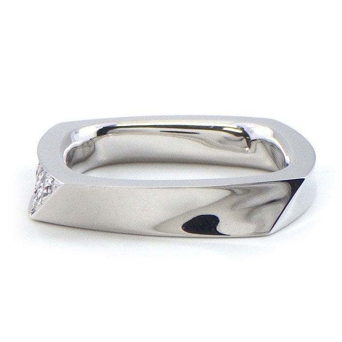 ティファニー Tiffany & Co. リング フランクゲーリー トルク スクエア ダイヤモンド K18WG 7.5号 【中古】