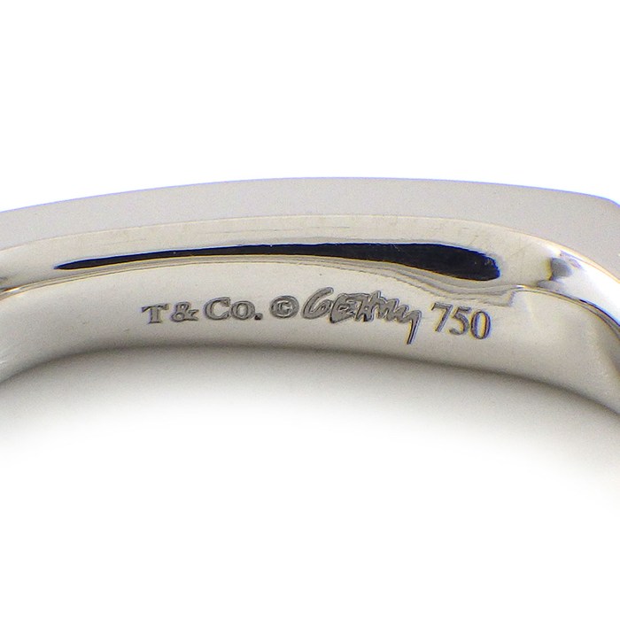 ティファニー Tiffany & Co. リング フランクゲーリー トルク スクエア ダイヤモンド K18WG 7.5号 【中古】