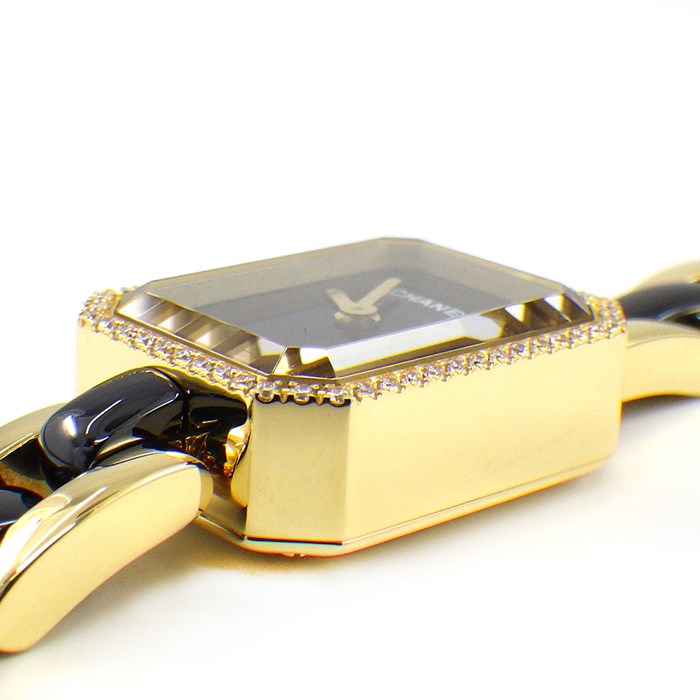 シャネル CHANEL】腕時計 プルミエール H2436 ダイヤベゼル ブラック