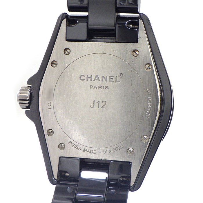 シャネル CHANEL 腕時計 J12 H0685 デイト 回転ベゼル ブラック 文字盤 ブラック セラミック SS 自動巻き 【中古】
