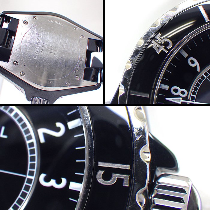 シャネル CHANEL 腕時計 J12 H0685 デイト 回転ベゼル ブラック 文字盤 ブラック セラミック SS 自動巻き 【中古】