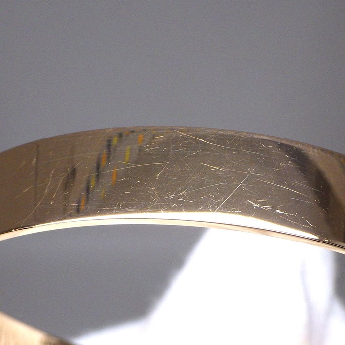 ティファニー Tiffany & Co. バングル ロック 鍵穴 ニューヨーク ロゴ 2ポイント ダイヤモンド K18PG 【中古】