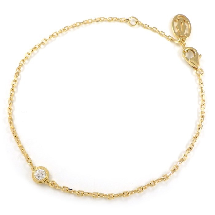 カルティエ Cartier ブレスレット ダムール SM ディアマン レジェ B6043300 1ポイント ダイヤモンド 0.09ct K18YG 【箱・保付き】 【中古】