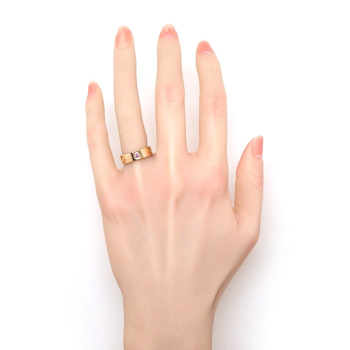 カルティエ Cartier リング ラブ 1ポイント ピンクサファイア K18PG 9号 / #49 【中古】