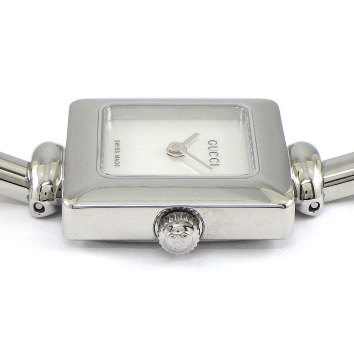 グッチ GUCCI 腕時計 バングルウォッチ 1900L スクエア ホワイト