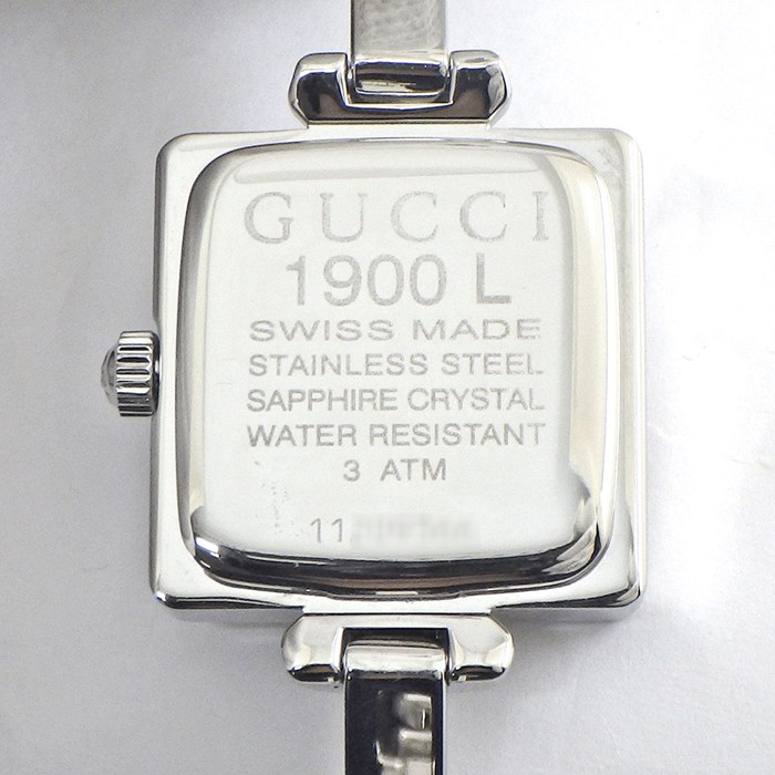 グッチ GUCCI 腕時計 バングルウォッチ 1900L スクエア ホワイト