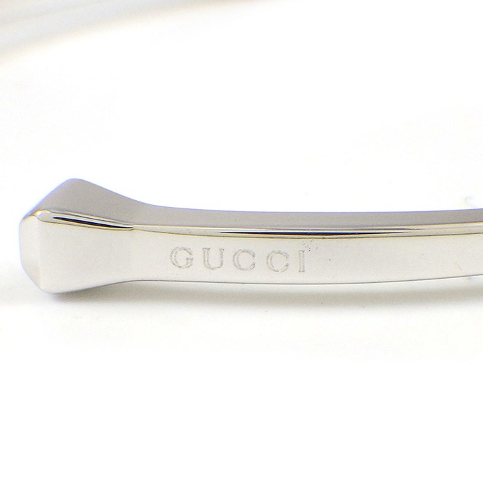グッチ GUCCI ピアス フープ パヴェ ダイヤモンド K18WG ※片方のみ 【中古】