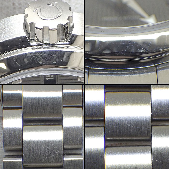 オメガ OMEGA 腕時計 シーマスター アクアテラ 150M 231.10.30.60.56.001 デイト 11ポイント ダイヤインデックス ストライプ グレー文字盤 SS クオーツアナログ 【中古】